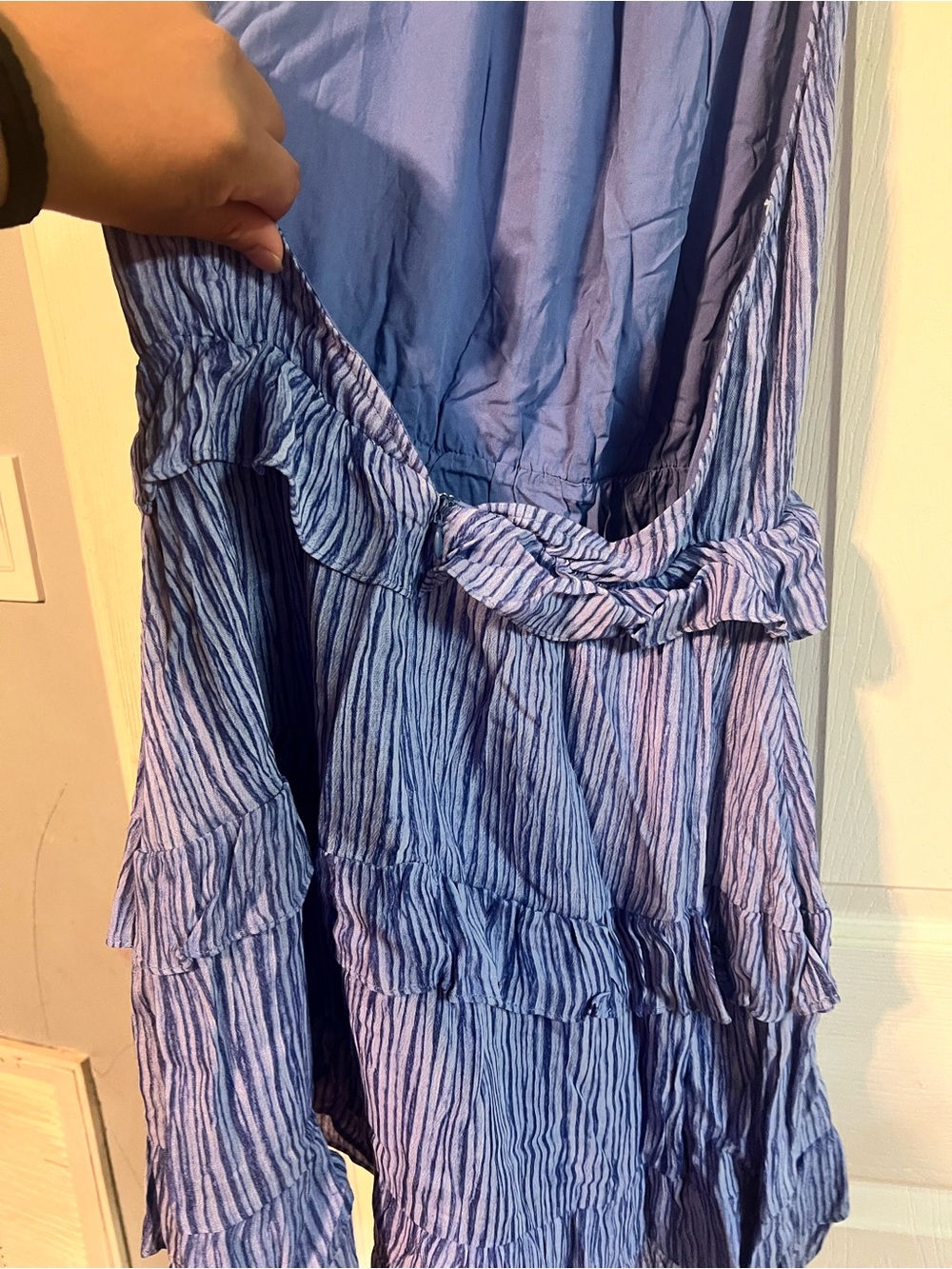 Lulu's Blue Tiered Ruffle Mini Dress - Picture 3 of 4